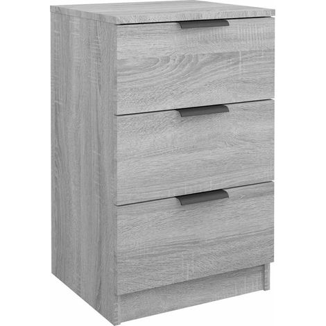 Maison Exclusive - Mesita de noche gris Sonoma 40x36x65 cm (1/5)