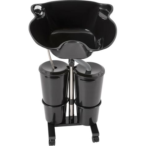 Évier de coiffure mobile, hauteur réglable, design à double seau (1/2)