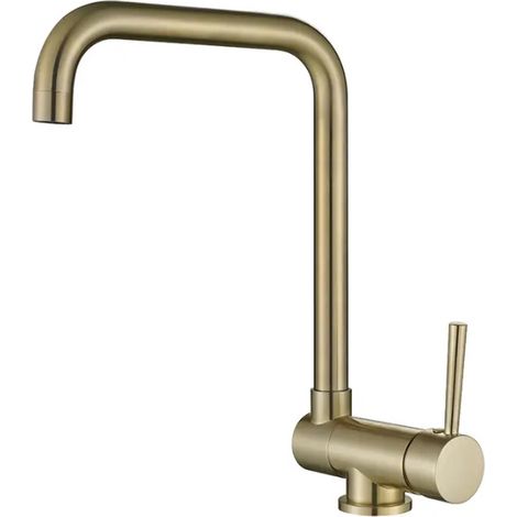 ROBINET DE CUISINE RABATTABLE W05 DORé BROSSé COLLECTION SCAMANDRE (1/4)