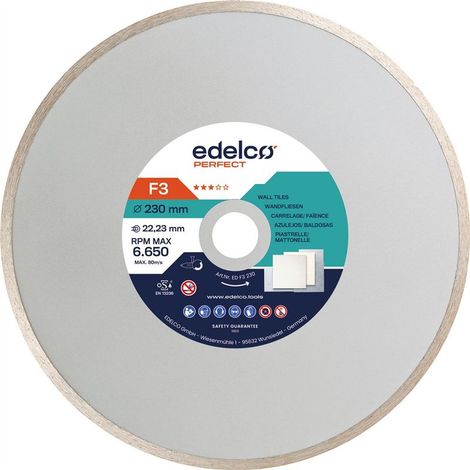 Disque diamanté EDELCO F3 pour carrelage 115x22 mm, haute durabilité et précision. (1/2)