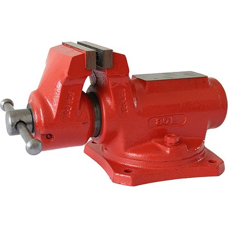 Morsa da banco girevole york 100 mm in ghisa professionale