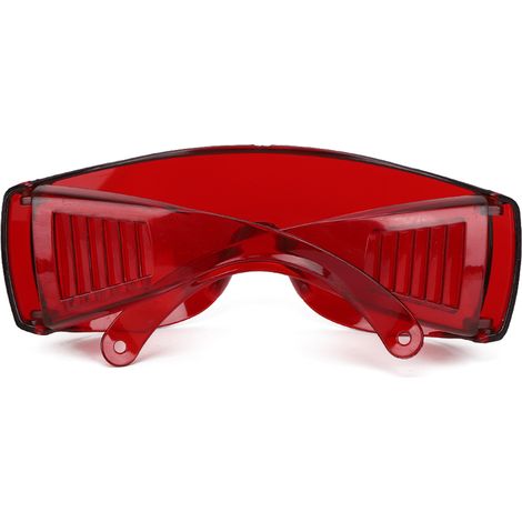 Les lunettes de protection laser BACHIN bloquent la lumière rouge (longueur d'onde 650 nm), la lumière bleue (longueur d'onde 445 nm) et la lumière bleu-violet (longueur d'onde 405 nm). Produit rouge (1/5)