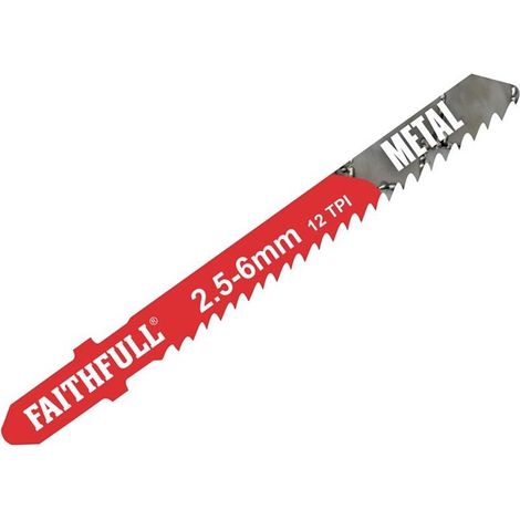 Faithfull Metal Cutting Jigsaw Blades Pack of 5 T118B FAIJBT118B
