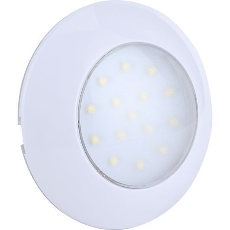 Lampe de plafonnier LED ronde 15 LED IP67 5000-6000K 3W 300LM, éclairage intérieur auto 95mm 12V-24V, plafonnier voiture étanche. (1/5)
