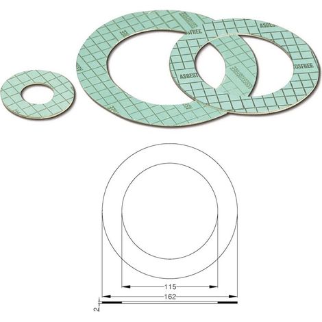 Guarnizione per flange PN 10/16 DN 100 asbestosfree mm.2 102700AV100