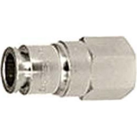10PZ RACCORDO DRITTO CON INNESTO AUTOMATICO E FILETTATO FEMMINA CILINDRICA - attacco cilindrico 1/4"F  mm.8 art.50/A F