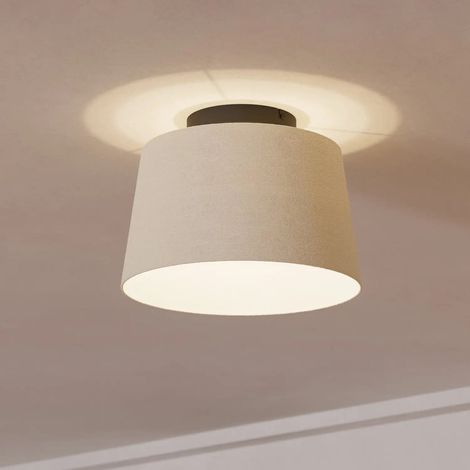[GEBRAUCHT] B-Ware Eglo Deckenleuchte Lampe Stoff Weiß Textil Deckenlampe Strahler E27 Led ø 35 Cm