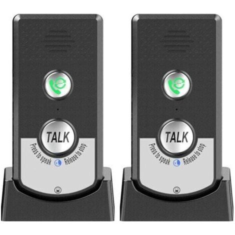 Lot De 2 Interphones Sans Fil Pour La Maison, Appelant Bidirectionnel, Interphone Vocal Portable Sans Fil Ultra Longue Distance Pour Personnes âGéEs, Communication De PièCe à PièCe,Sonnerie D'A (1/5)