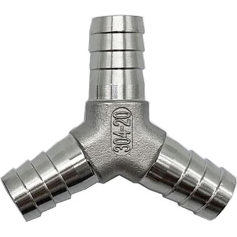 Raccords de tuyaux cannelés en acier inoxydable 304 type T, Y et L, 6 mm à 40 mm, 3 ou 4 voies(Y,40mm) 15mm (1/2)