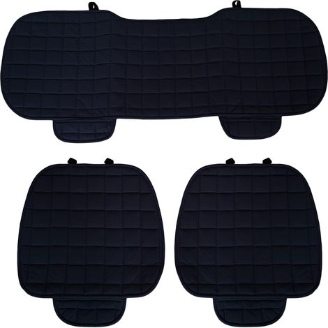 Lupex shop - Coprisedile universale per auto seduta 3 pezzi, 2 anteriori e 1 posteriore, Nero cod. LS022 (1/4)