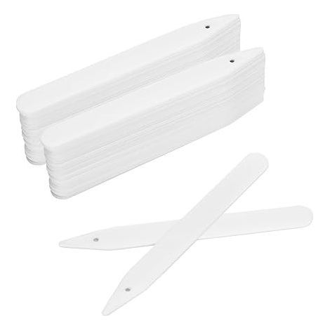 100 etiquetas para plantas de 9,5 x 1,2 cm, etiquetas colgantes para jardín, etiquetas reutilizables para plántulas, etiquetas para plantar en huertos - blancas (1/4)