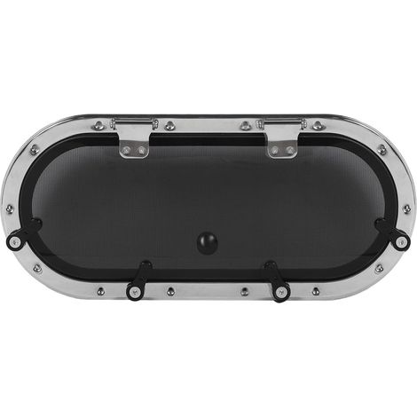 Fenêtre de de Bateau de qualité Marine, 6mm D'épaisseur, Cadre en Acier Inoxydable, Verre trempé fumé pour Yachts 22.05x9,84 Pouces (1/5)