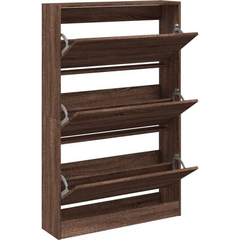 Maison Exclusive - Scarpiera Rovere Marrone 80x21x125,5 cm in Legno Multistrato