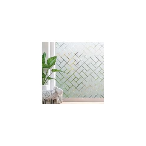 Lámina para ventanas, antirreflejos, electrostática, resistente a los rayos UV, autoadhesiva para protección de la privacidad, para ventanas de hogar, oficina y baño (50 x 300).