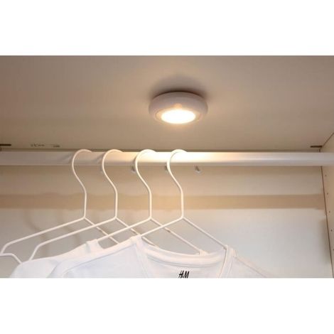 Lote de 2 lámparas LED para vestidores - GAO - 80 lúmenes, sensor PIR, pilas AAA (1/3)