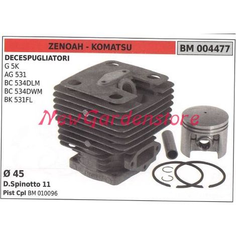 Cilindro pistone segmenti ZENOAH motore decespugliatore G 5K AG 531 004477