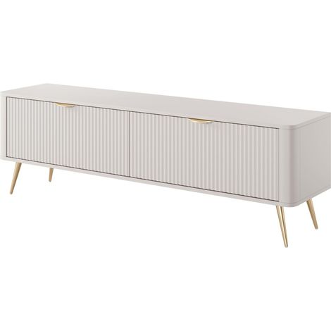 Mobile TV: 2 ante, mobili: Cashmere, gambe dorate, 163,2 x 51,2 x 38cm (1/5)