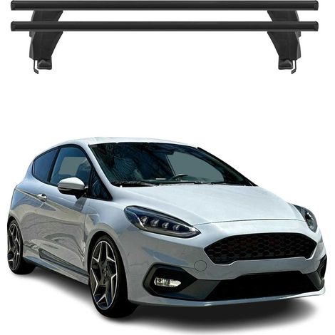 OMAC Dachträger Querträger Alu für Ford Fiesta mk7 ST-Line 2018-2023 – Abschließbar – T-Nut – City-Crash-getestet – Max. 50 kg Schwarz (1/5)