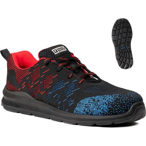 Chaussures de sécurité basses OTAVITE S1P - Noir/Rouge/Bleu 47