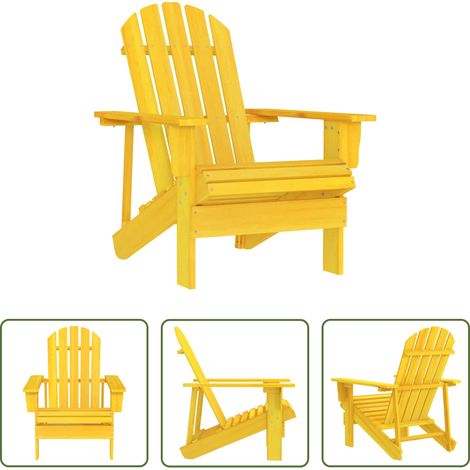 Chaise Adirondack - Chaise de jardin Adirondack bois de sapin massif jaune (1/5)