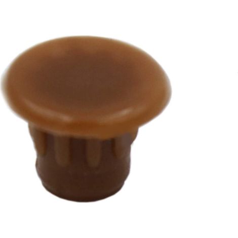 6 PEZZI - TAPPI COPRIFORO 5MM - IN PLASTICA MARRONE