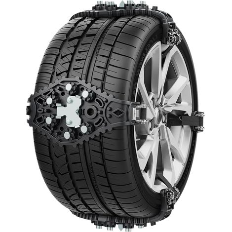 Universelles Set aus 2 Schneeketten, verstellbare Schneeketten für LKW-, PKW- und SUV-Reifen.