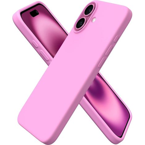 Handyhülle iPhone 16 Plus Silikon Stoßfest Kratzfest Kirschblüten Rosa (1/5)