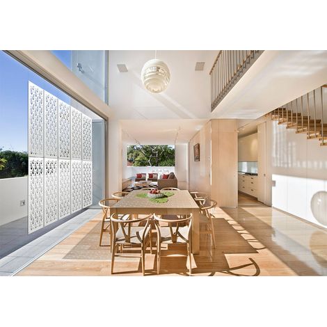 ANCHOR - Panneau ajouré en PVC - Brise-soleil - Couleur : blanc - Dimension : 73x148 cm