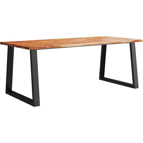 vidaXL Esstisch 200x90x75 cm aus massivem Akazienholz mit lebendigem Rand