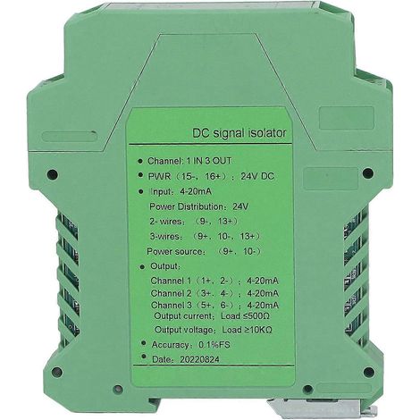 Stromsignal-Isolator-Transmitter 1 Eingang 3 Ausgänge DC-Signalaufbereiter Strom-Spannungs-Transmitter für