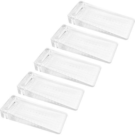 5 Stück Türstopper aus weichem Gummi, höhenverstellbar, rutschfester Boden-Türstopper, ungiftig, kein Geruch, Türstopper, schützt Böden und Wände, für Teppiche, Böden, Beton, Parkett