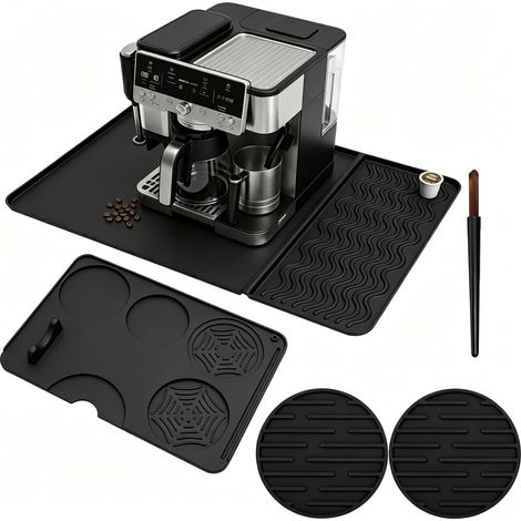 Tapis machine à café 60x40 cm, Tapis Silicone Compatible avec LatteGo Impermeable Anti-derapant Resistant a la Chaleur Dessous (1/5)