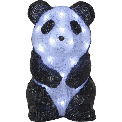 LED-Acrylfigur "Crystalo", Panda, schwarz/weiß, (1/3)