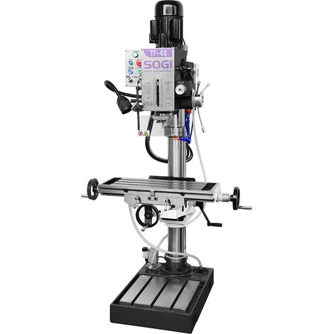 Trapano-fresatrice SOGI TF-40 - funzione maschiatura - avanzamento automatico cannotto - 230 V (1/5)