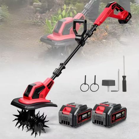 Motoculteur électrique sans fil 4000 W 36000 tr/min, motoculteur électrique, motoculteur de jardin, compatible avec les batteries Makita 18 V.