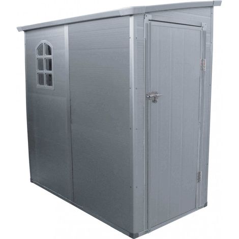Casetta Box da Giardino Hause 111x191x194 h cm in Plastica Grigio chiaro (1/3)