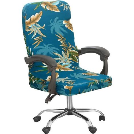 Housse de Chaise de Bureau Extensible Housse de Fauteuil Rotatif Amovible Universel Housses de Chaise Moderne Housse Siege Bureau Lavable Couverture de Chaise pour Bureau Gaming,(L) (1/5)