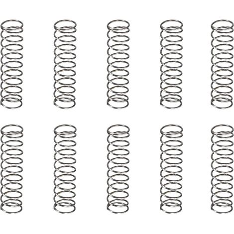 0.8x10x40mm(DxODxL) Compression Ressort - 10Paquet - Bonne pour Machines - Ressort Acier Rallonge Ressort - Gris (1/5)