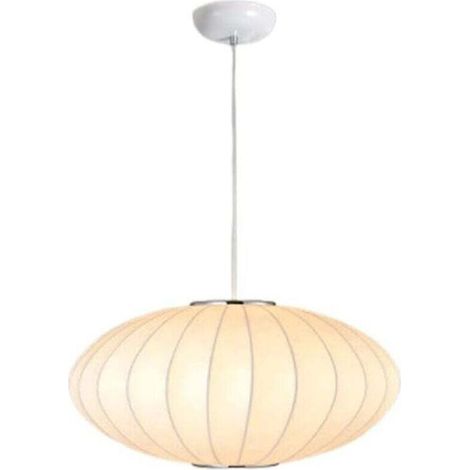 UlisemLustres De Lanterne Ronds, Lumière De Soucoupe À Bulles De Style Japonais, Luminaire Suspendu Au Plafond En Tissu Moderne Pour Restaurant Salon Salle À Manger Couloir Porche Entrée / 30Cm / 11.8