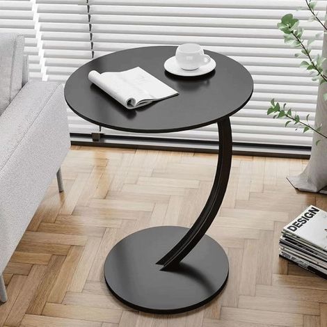 Trade Shop - Mesa De Café Lateral De Forma Moderna Elegante Para Sala De Estar Sala De Estar Sofá - Negro (1/5)