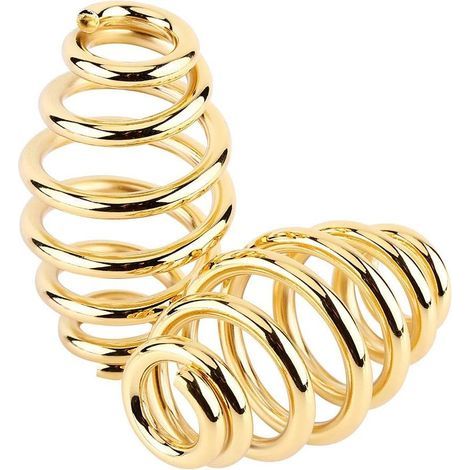 2pcs Ressort de Selle Fixation de Ressorts de Montage de Siège Solo en Acier de 3" Ajustable pour Moto(Gold) (1/5)
