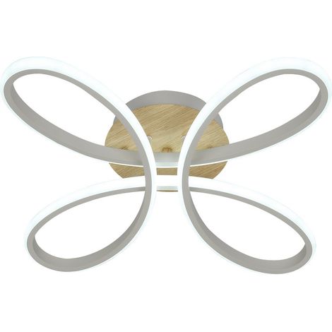 Plafon Bandeira 104w 3000-4000-6500k Blanco/haya 11440 Lm C/remoto,memoria Y Reg.intensidad 12x42,5x42,5cm