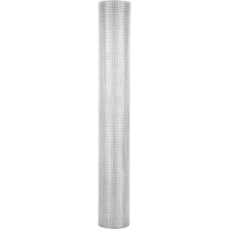 Mophorn Grillage galvanisé en maille carrée 12,7 mm, rouleau de grillage soudé 1,8 x 30,4 m avec fil métallique de calibre 19, pour clôtures de jardin, enclos pour animaux et protection des plantes (1/5)