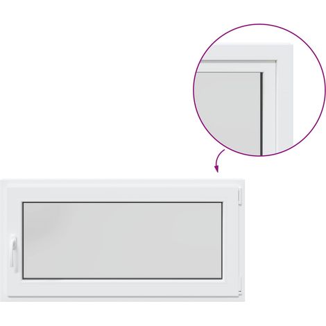 Kellerfenster Innenseite Farbe Weiß RISOR 120 x 50 cm vidaXL