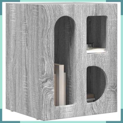 891256 Table de chevet Gris Sonoma 40 x 35 x 50 cm Bois d'ingénierie (1/5)