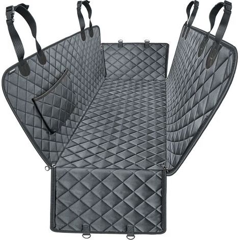 Autositzbezug für Haustiertransporte, wasserdicht, rutschfest, 147 x 137 cm, schwarz (1/5)