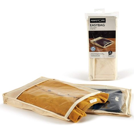 Perfetto Più Easybag Sacco Custodia Tnt per Camice E Maglie, Tessuto, Ecru, 33x45x5 cm (1/3)