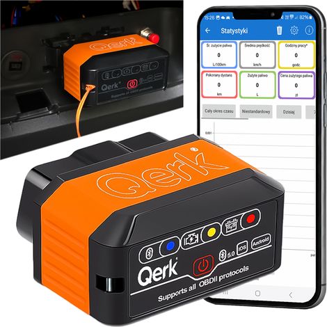 DIAGNOSE-SCHNITTSTELLE Qerk KW905 OBD2 ELM327 BLUETOOTH 5.0 TESTER POLNISCH (1/5)