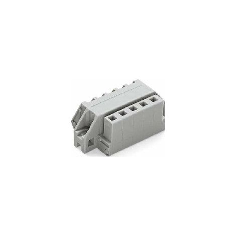 WAGO Federleiste 6-pol. 5mm 731-506/031-000 grau 2,5mm² 50 Stk (1/2)
