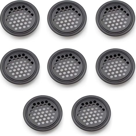 10 Pieces Trou de Maille de Ventilation Ronde en Acier Inoxydable 35 mm, Trou D'aération Plan Circulaire pour la Ventilation de Armoire (1/5)